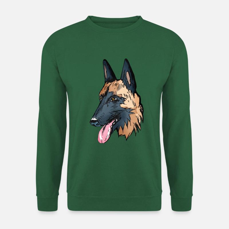 Malinois Hund - Unisex Pullover - Grün