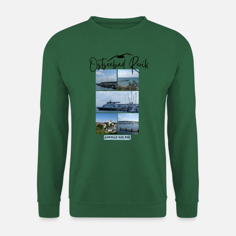 Rerik-Ostseebad-Urlaub zwischen Haff & Ostsee - Unisex Pullover - Grün