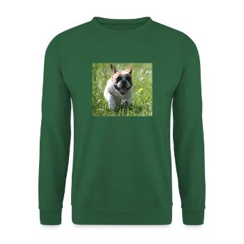 Allez Bully Go Français Bulldog - Sweat-shirt Unisexe - vert foncé - Devant