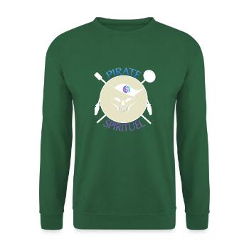 pirate spirituel blanc - Sweat-shirt Unisexe - vert foncé - Devant
