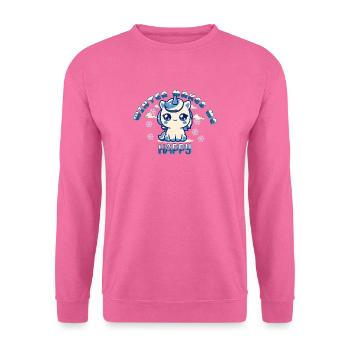 Winter makes me happy - Unicorn - Sweat-shirt Unisexe - rose - Devant