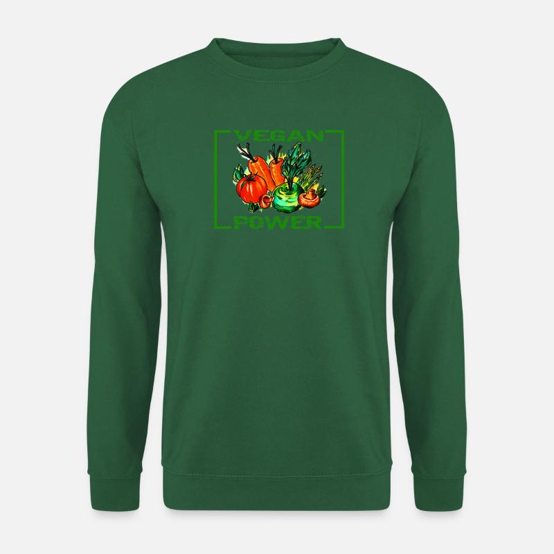 T SHIRT VEGAN POWER - Unisex Pullover - Grün