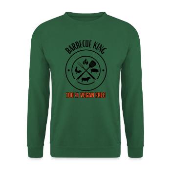 Barbecue King -100% Vegan Free - Grill & BBQ - Unisex Sweatshirt - green - Front