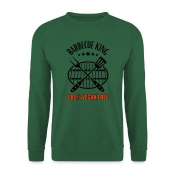 Barbecue King -100% Vegan Free - Grill & BBQ - Unisex Sweatshirt - green - Front