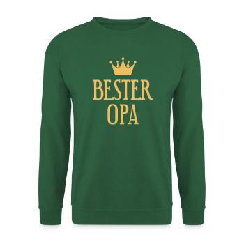 Bester Opa König Krone Großvater Geschenk - Unisex Pullover - Grün - Vorne