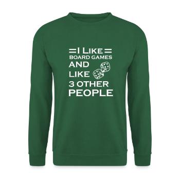 boardgame chess backgammon game night - Unisex Pullover - Grün - Vorne