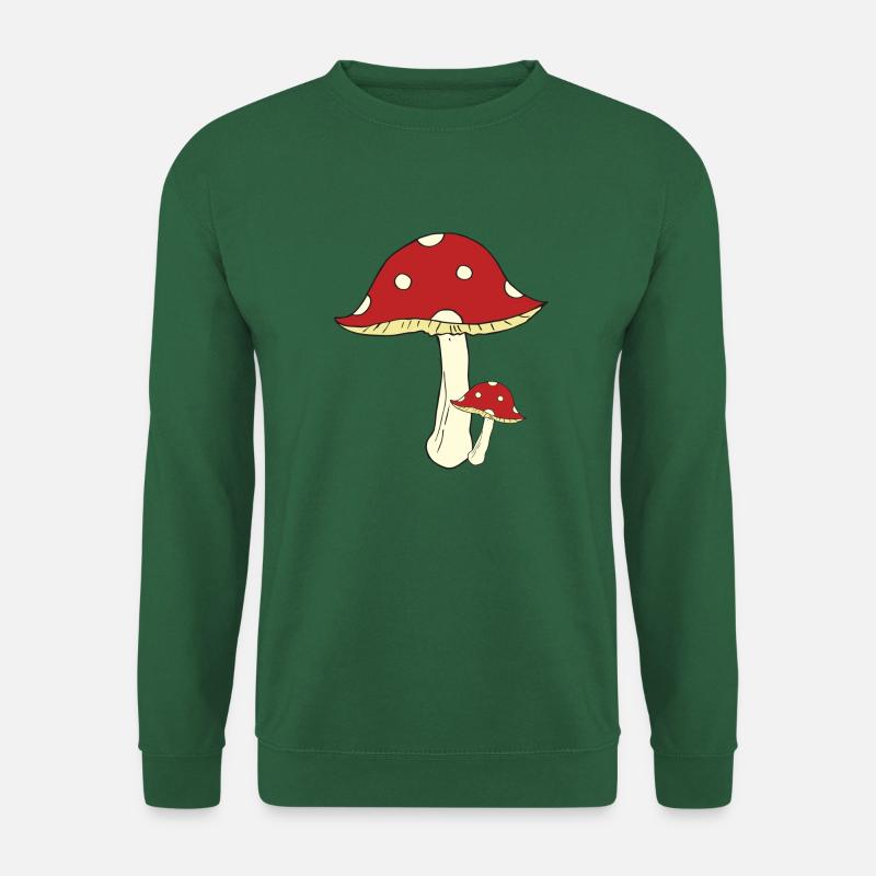 Toadstool big and small - Unisex Sweatshirt - green