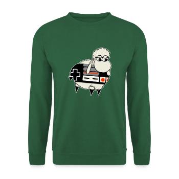 Wolly Sheepling Retro Controller - Unisex Pullover - Grün - Vorne