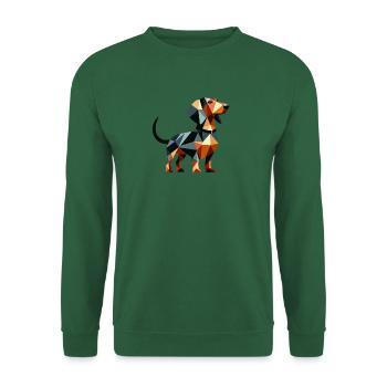 Polygon Dackel Hund Tierfreund Hundeliebe - Unisex Pullover - Grün - Vorne