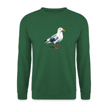 Moin Comic Nordsee Hamburg Polygon Seagull Bird Pier - Unisex Sweatshirt - green - Front
