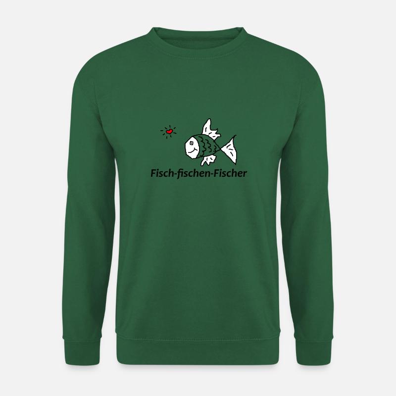 Fisch fischen Fischer - Unisex Pullover - Grün