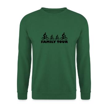 Family Tour - Conception de tours à vélo - Sweat-shirt Unisexe - vert foncé - Devant