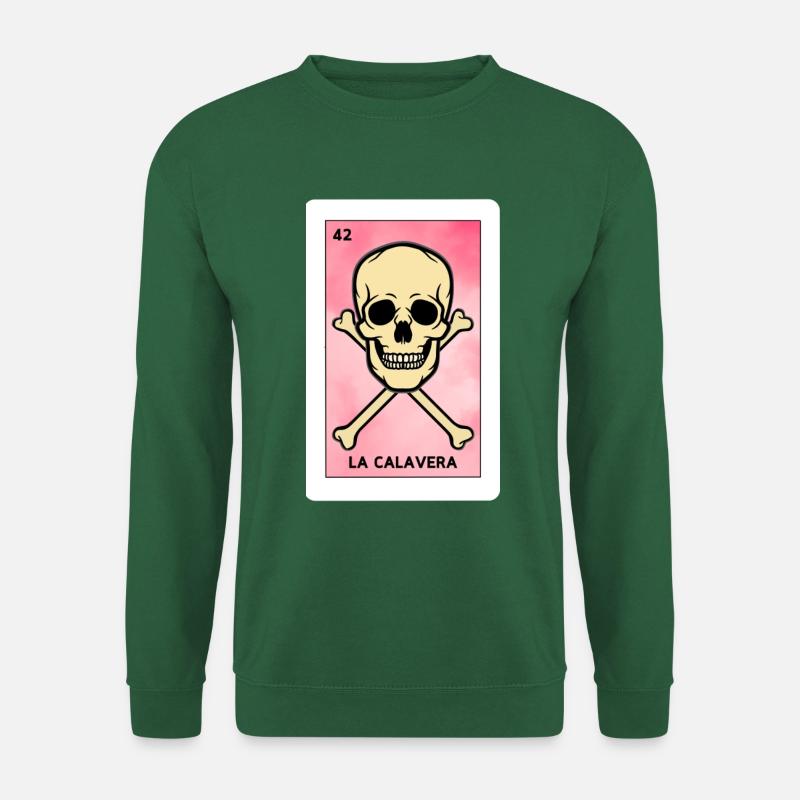 Die mexikanische Totenkopf-"Lotterie" - Unisex Pullover - Grün
