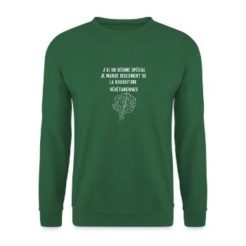 Humour Vert Vegan - Sweat-shirt Unisexe - vert foncé - Devant