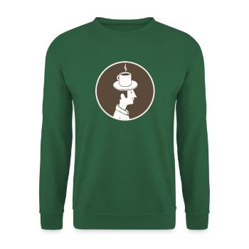 Homme chapeau de café - Sweat-shirt Unisexe - vert foncé - Devant