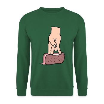 Sandwich fingers funny - Unisex Sweatshirt - green - Front