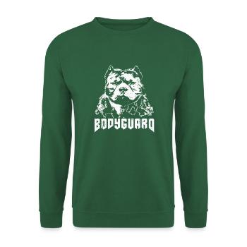 Hunde Bodyguard Weiß - Unisex Pullover - Grün - Vorne