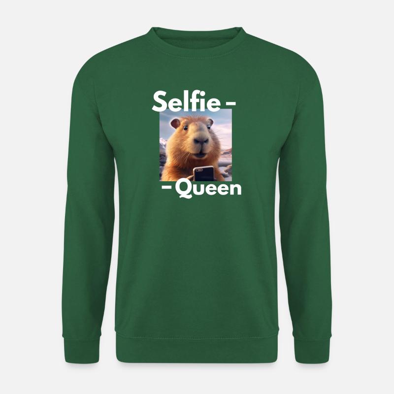 Capybara Selfie-Queen - Unisex Pullover - Grün