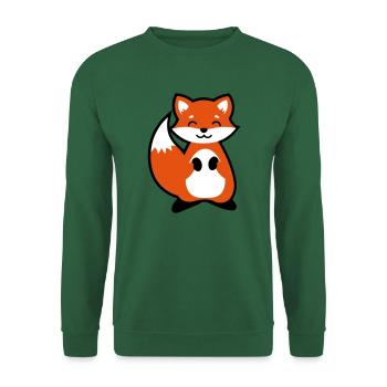 Cute Fox gift idea animal child / niedlicher Fuchs - Unisex Pullover - Grün - Vorne