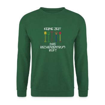 keine Zeit das Rechenzentrum ruft Gartenoutfit - Unisex Pullover - Grün - Vorne