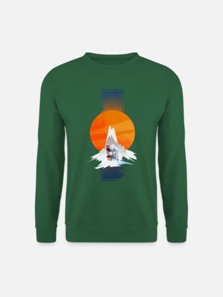 Snowboarding Yeti - Unisex Pullover - Grün