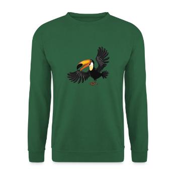 Lachender Riesentukan für Männer, Frauen & Kinder - Unisex Pullover - Grün - Vorne