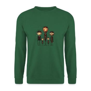 Mode créative et mystique - Famille de poupées vaudou - Sweat-shirt Unisexe - vert foncé - Devant