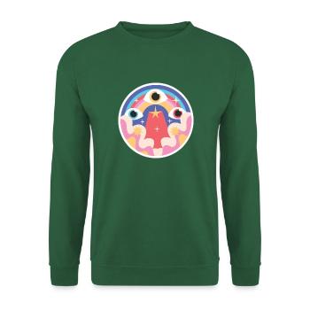 3 EYES - Sweat-shirt Unisexe - vert foncé - Devant