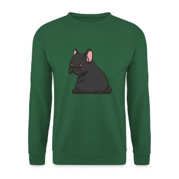 Französische Bulldogge Bully Hund Haustier - Unisex Pullover - Grün - Vorne