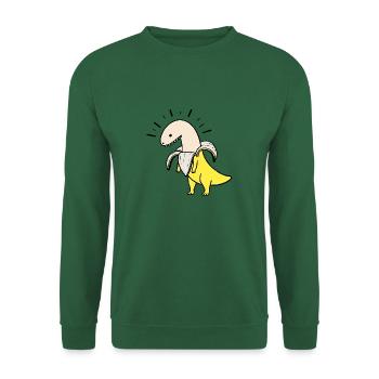 Dinosaure banane mature - Banana Dino - Sweat-shirt Unisexe - vert foncé - Devant