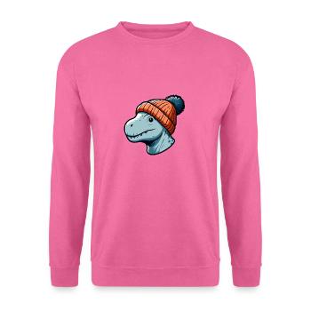 Baby T Rex Dino Dinosaurier Beanie Mütze Kopf - Unisex Pullover - Pink - Vorne