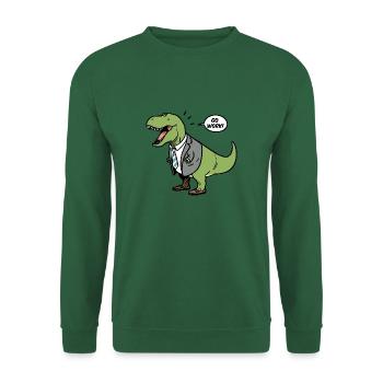 Bureau d’affaires Go Work T-Rex Dino Dinosaure Costume - Sweat-shirt Unisexe - vert foncé - Devant