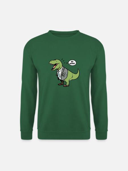 Garnitur dinozaura Business Office Go Work T-Rex Dino - Bluza unisex - zielony