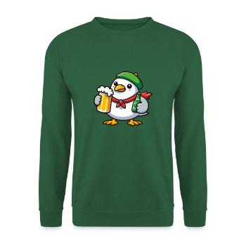 North Sea Seagull Bière Chope Bière Célébration Chapeau d’anniversaire - Sweat-shirt Unisexe - vert foncé - Devant