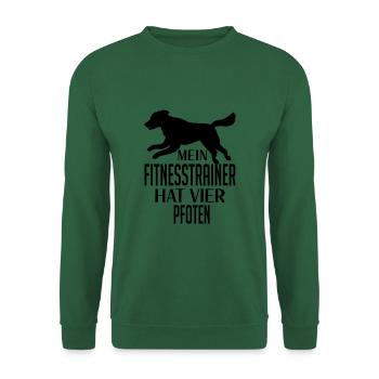 Fitness Hundesport Sport Hundespruch Training Hund - Unisex Pullover - Grün - Vorne