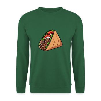 Döner Kebab Dürüm Yufka Sandwich Cuisine de rue allemande - Sweat-shirt Unisexe - vert foncé - Devant