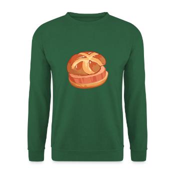 Comic Leberkäs Leberkäse Fleischkäse Brötchen - Unisex Pullover - Grün - Vorne