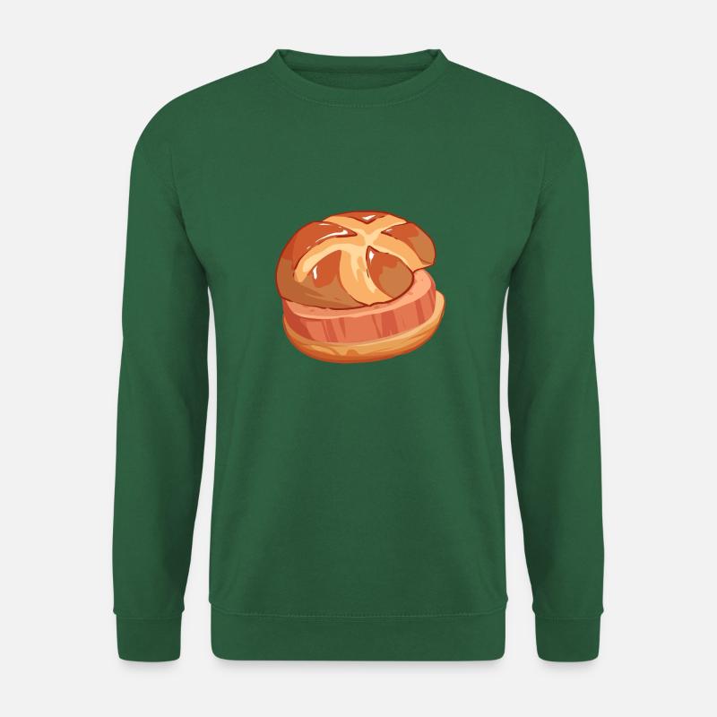 Comic Leberkäs Leberkäse Fleischkäse Brötchen - Unisex Pullover - Grün