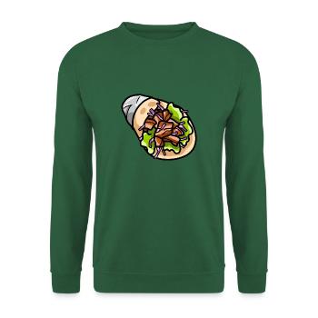 Lahmacun Döner Kebab Dürüm Yufka Sandwich Chou Rouge - Sweat-shirt Unisexe - vert foncé - Devant
