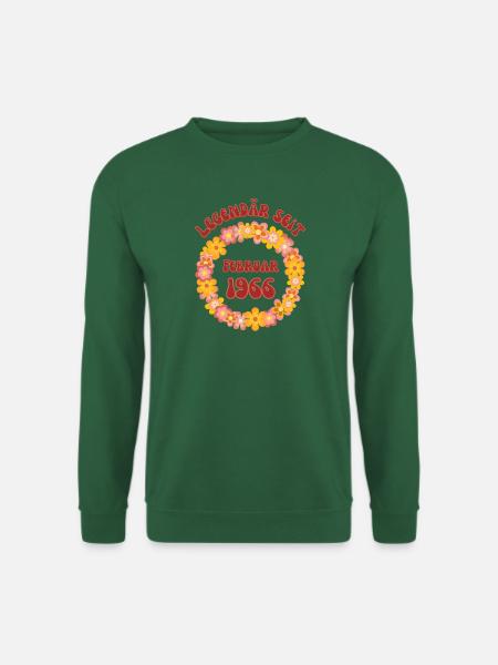 Legendär seit Februar 1966 Geboren Geburtstag - Unisex Pullover - Grün