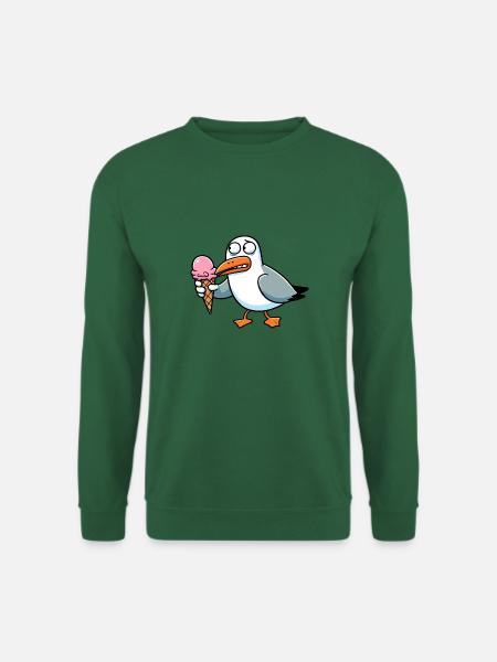 Nordsee Möwe Eis Eiscreme Waffel Feier Geburtstag - Unisex Pullover - Grün