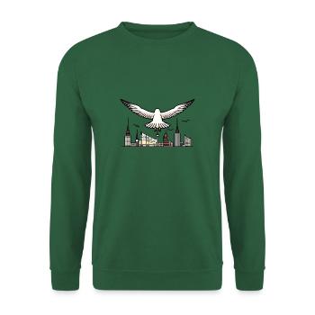 North Sea Moin Seagull Hamburg Skyline Hanseatic City Kiez - Unisex Sweatshirt - green - Front