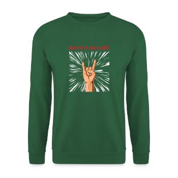 Rockin it depuis 1963 Heavy Metal Birthday Greetings - Sweat-shirt Unisexe - vert foncé - Devant