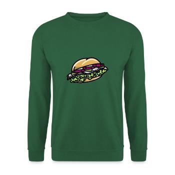 Fischbrötchen Bismarck Hering Brötchen Hamburg - Unisex Pullover - Grün - Vorne