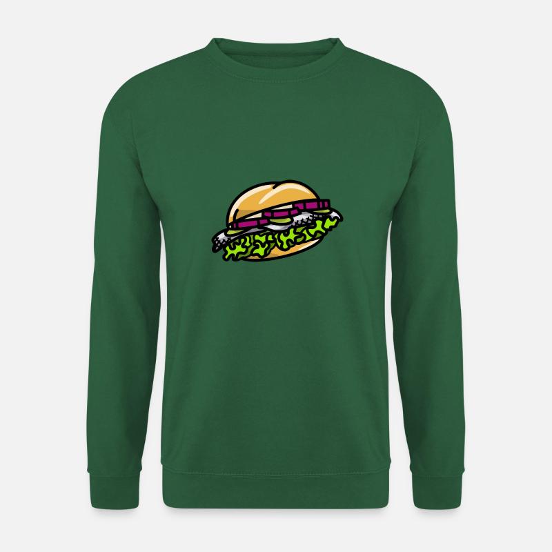 Bismarck Hering Fischbrötchen Fischmarkt Hamburg - Unisex Pullover - Grün