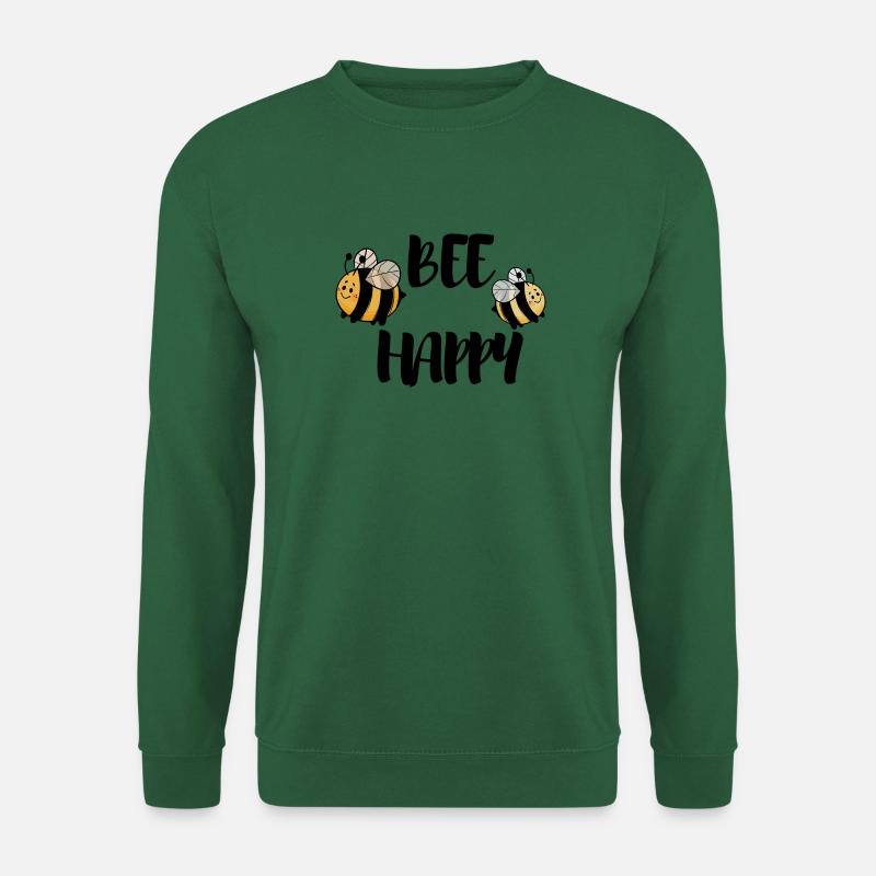 Bee Happy - Unisex Pullover - Grün