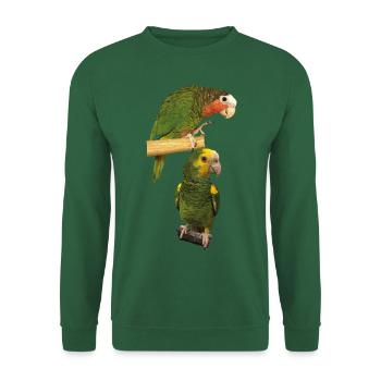 Amazonas-Papageien - Unisex Pullover - Grün - Vorne