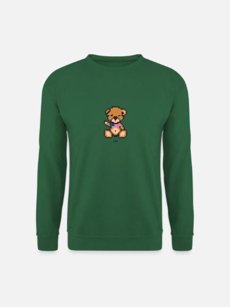 Pixel Bär USA - Unisex Pullover - Grün