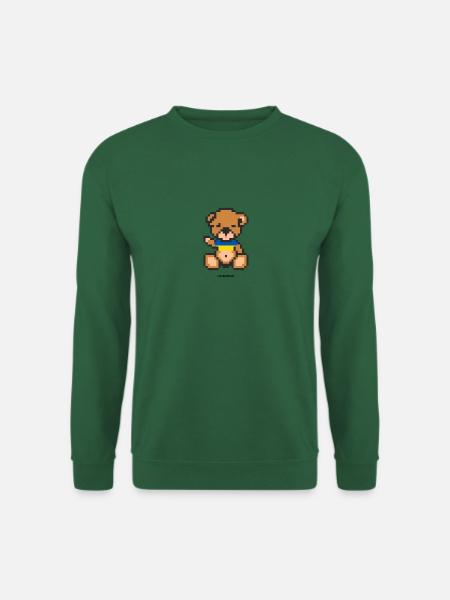 Pixel Bear Ukraine - Unisex Sweatshirt - green