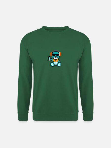 Pixel Bear Geek - Unisex Sweatshirt - green